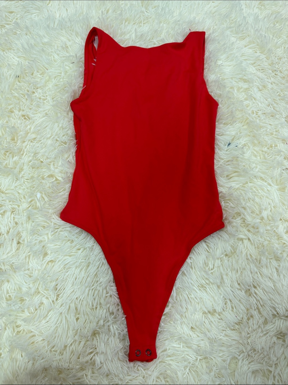 AEROPOSTALE SCULPT BRIGHT RED LOW BACK BODY SUIT